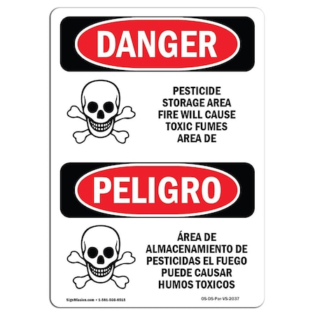 OSHA Danger, 10 Height, 14 Width, Decal